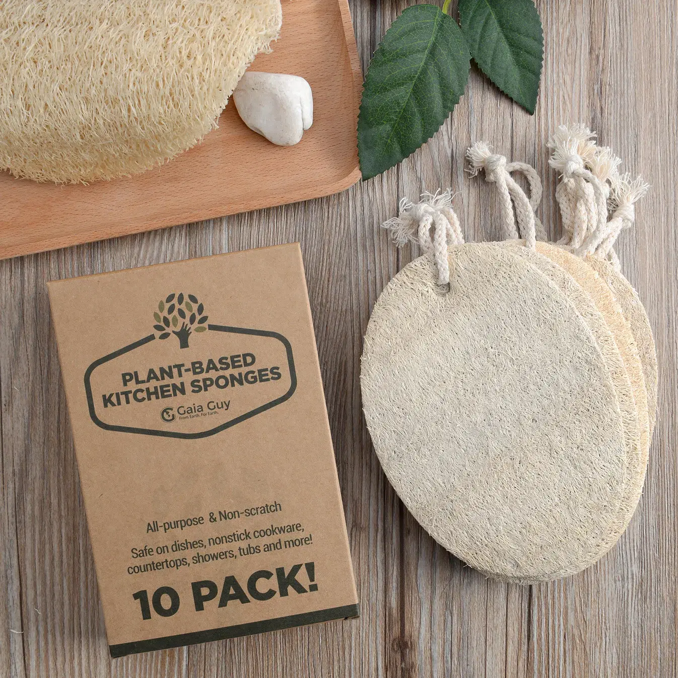 Natural Loofah Sponge Pack image 2