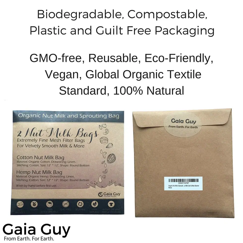 Organic Hemp & Cotton Nut Milk Bags image 4