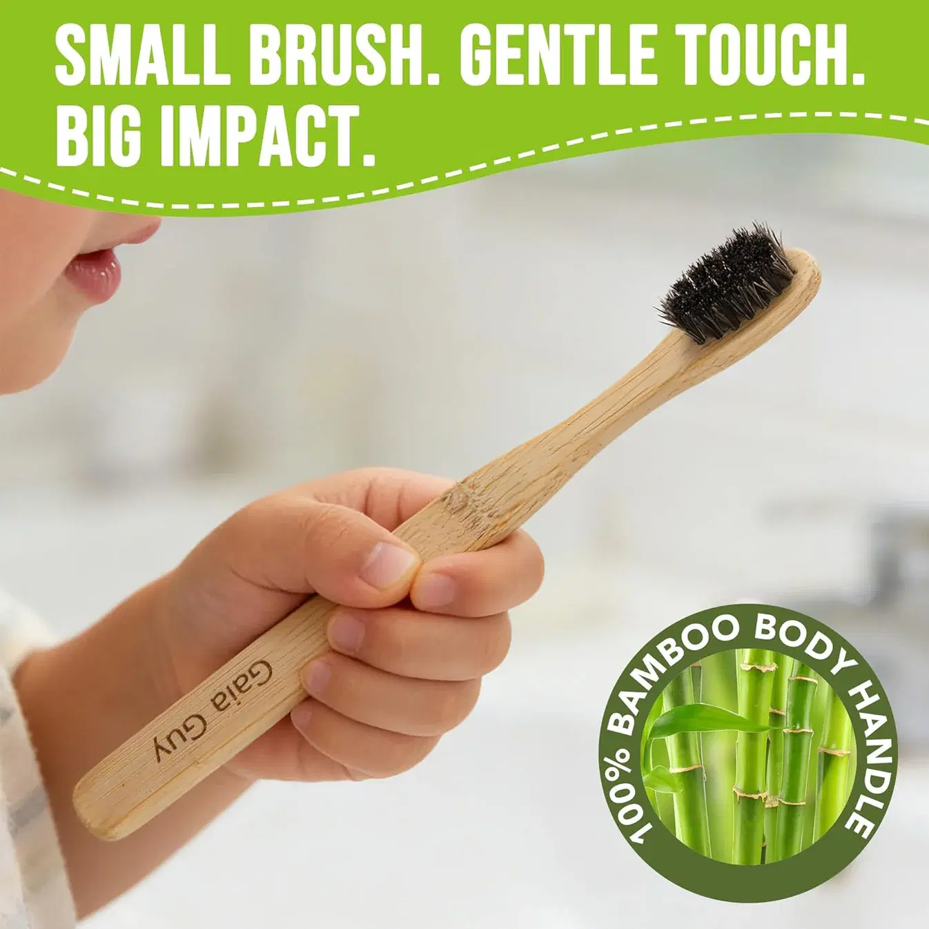 Small Bamboo Horse Hair Toothbrush image 7