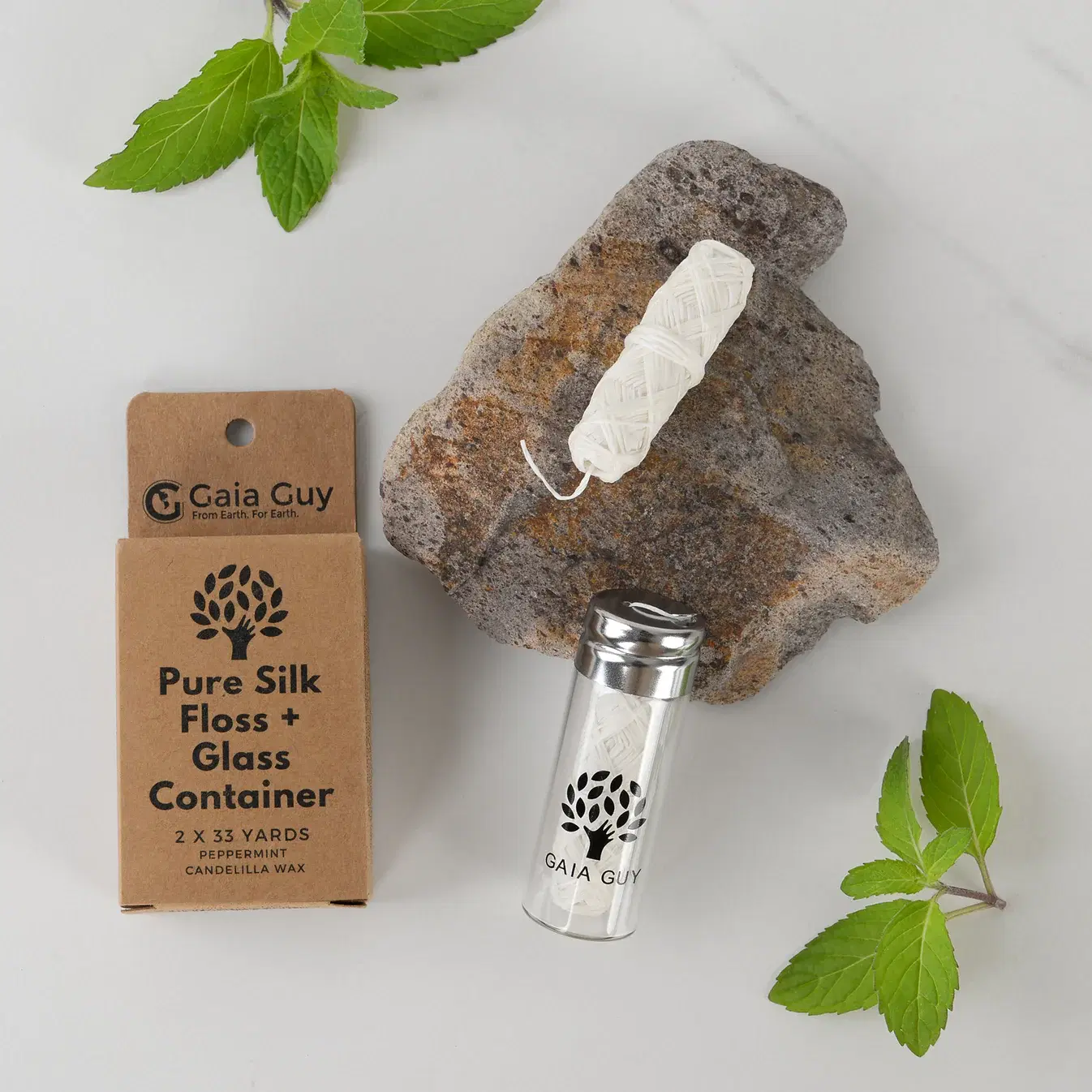 Silk Dental Floss with Refillable Glass Jar image 7