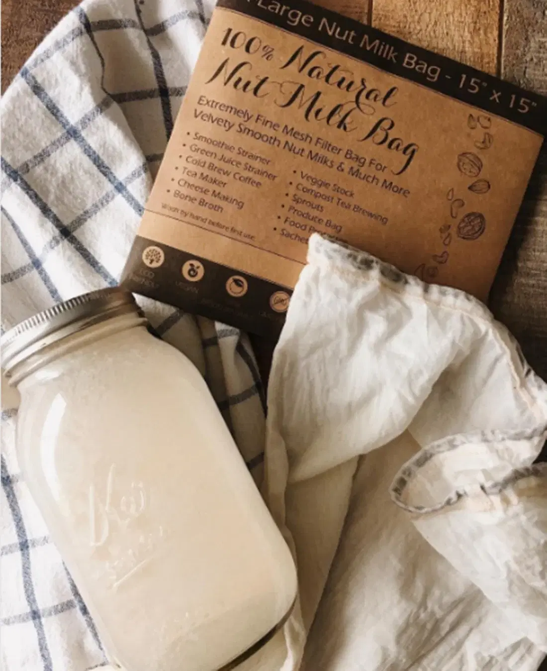 Organic Hemp & Cotton Nut Milk Bags image 13