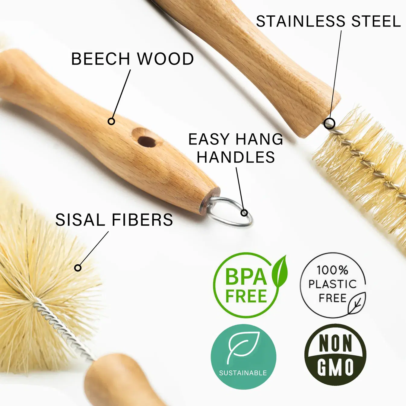 Plant-Based Bottle & Straw Brush Set image 8