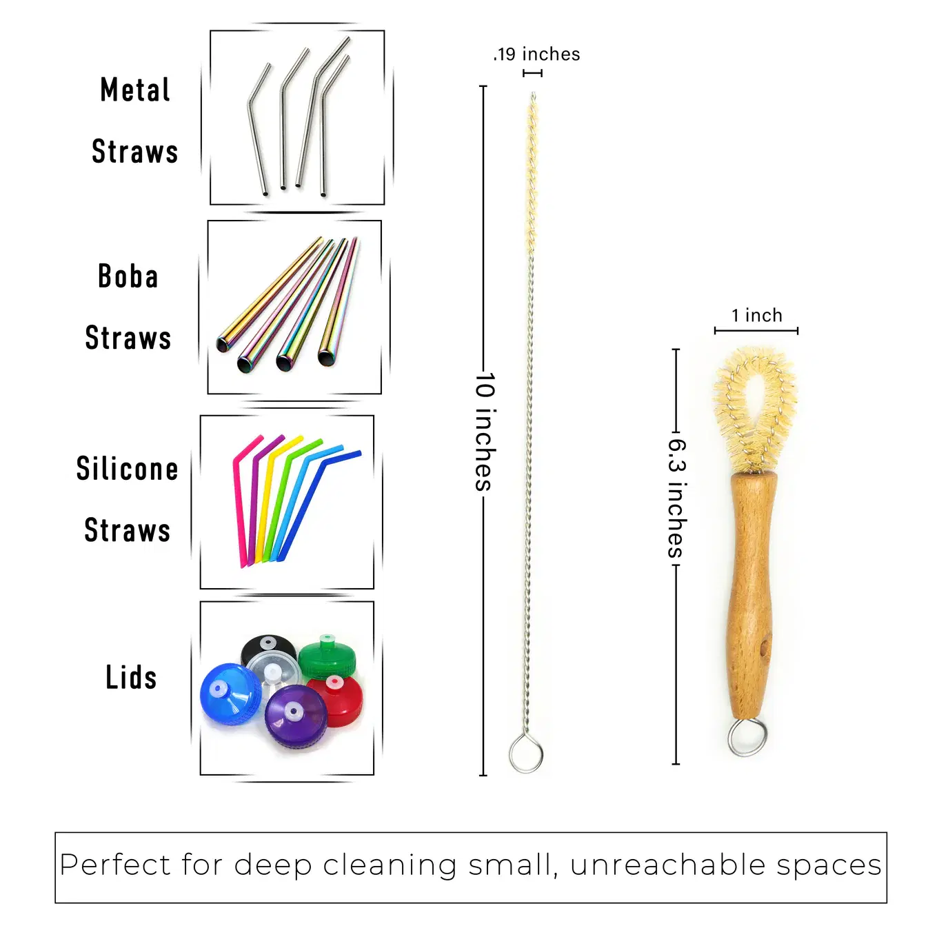 Plant-Based Bottle & Straw Brush Set image 6