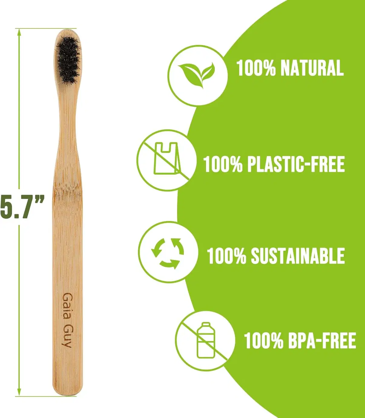 Small Bamboo Horse Hair Toothbrush image 5