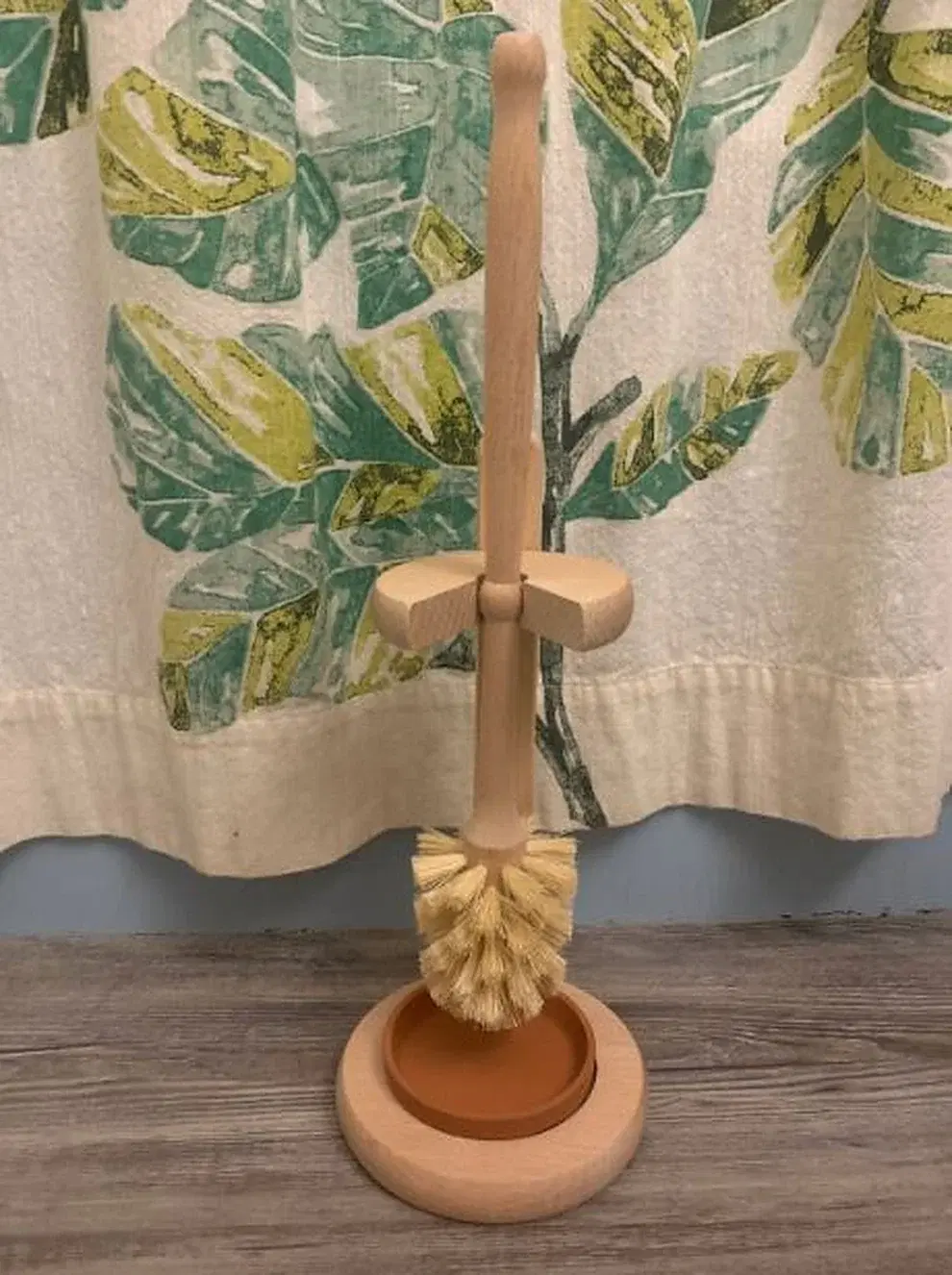 Beech Wood Toilet Brush with Stand image 6
