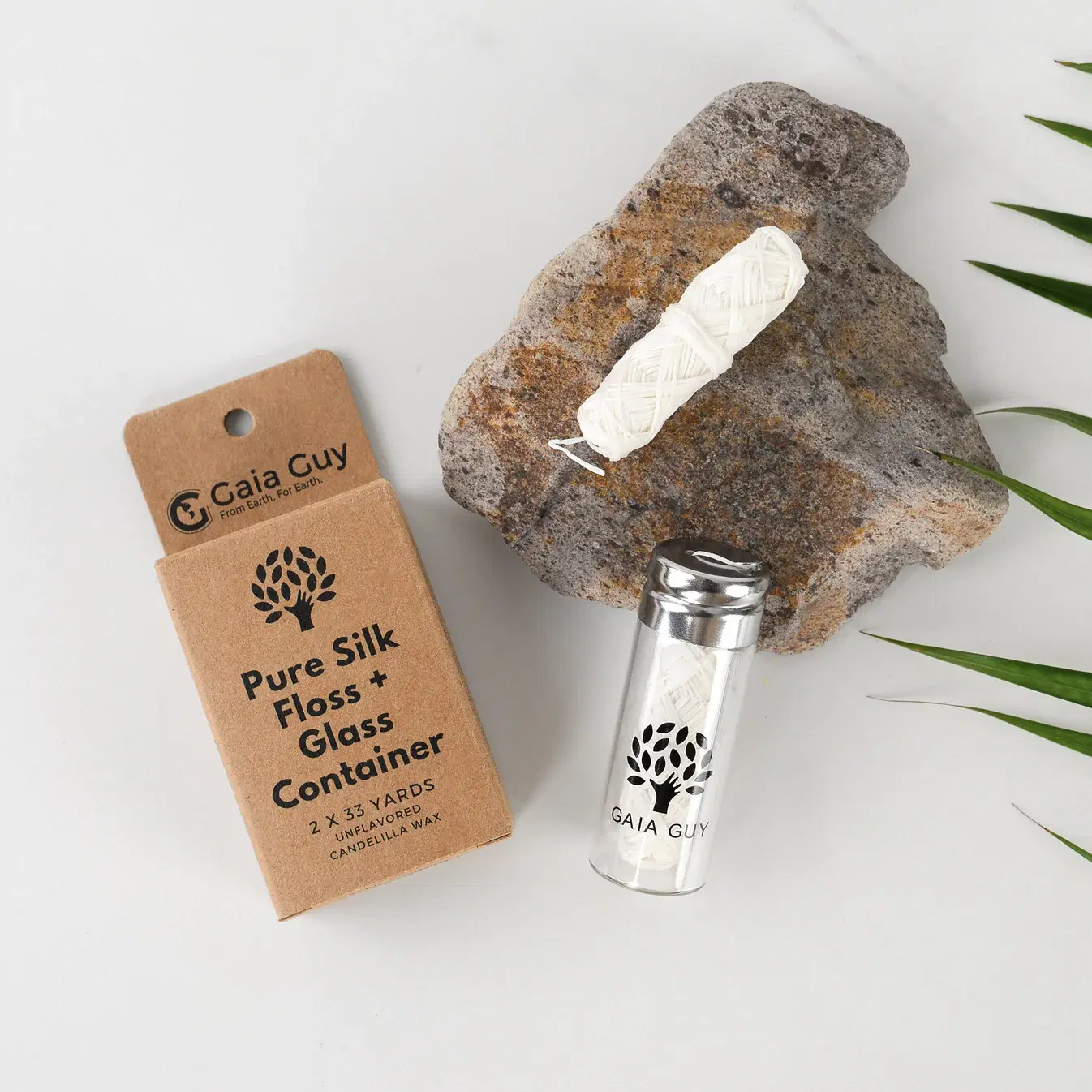 Silk Dental Floss with Refillable Glass Jar image 3